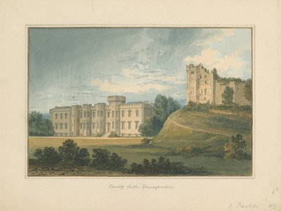 Wales – Glamorganshire – zámek Cardiff, 1815 od John Buckler