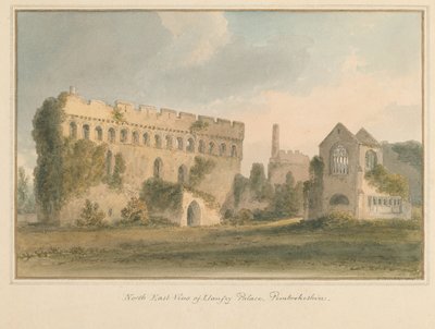 Wales – Pembrokeshire – palác Lamphey, 1815 od John Buckler