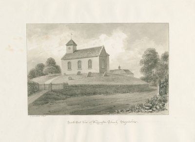Wigginton Church: sépiová kresba, 1848 od John Buckler