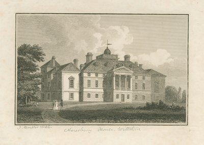 Wiltshire - Amesbury House: rytina od John Buckler