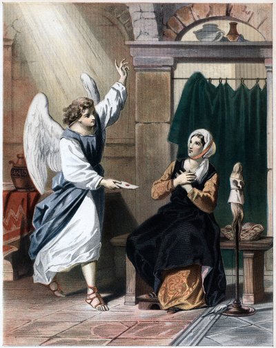 Anděl přináší dopis od Boha Christianě, c1850 od John Bunyan Bristol