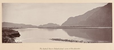 ?Řeka Kábul, Jellallabad, místo katastrofy?, 1879 od John Burke