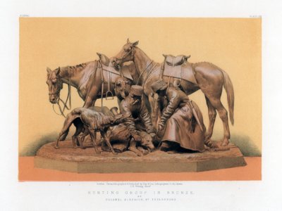 Lovecká skupina v bronzu, 19. století. od John Burley Waring
