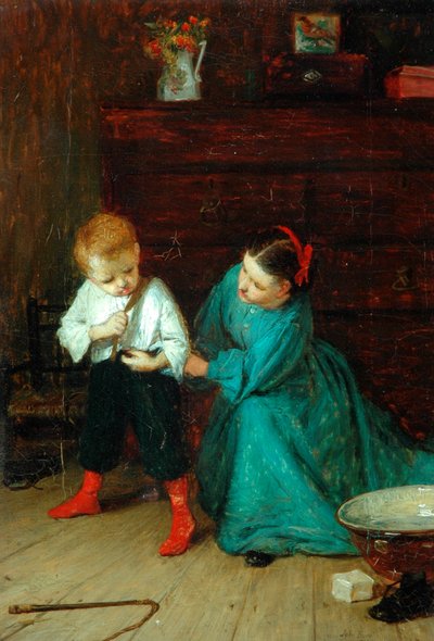 Jeho první kalhoty, 1865 od John Burr