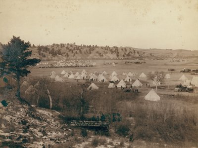 Tábor generála Brooka poblíž Pine Ridge od John C. H. Grabill