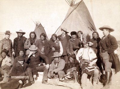 Indiánští náčelníci a američtí úředníci v Pine Ridge, 1891 od John C. H. Grabill