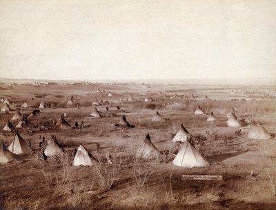 Lakotská kmenová vesnice v roce 1891 od Johna Grabilla od John C. H. Grabill