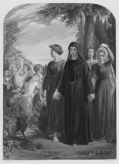 Il Penseroso, z obrázku v královské sbírce (rytina) od John Callcott Horsley