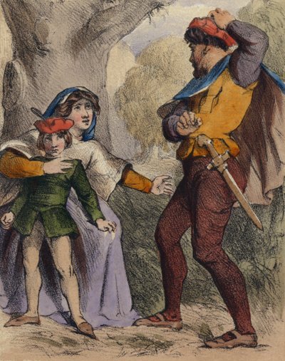 Margaret Of Anjou a její syn od John Callcott Horsley