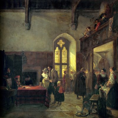 Rent Day v Haddon Hall od John Callcott Horsley