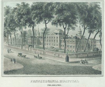 Pennsylvania Hospital, 1838 od John Caspar Wild
