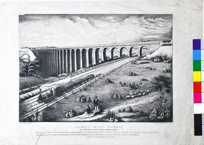Viadukt Crimple Valley, železnice York and North Midland Railway. Harrogate Branch od John Cass Birkinshaw
