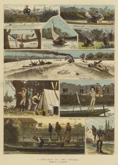 Dovolená na Temži (chromolitho) od John Charles (after) Dollman