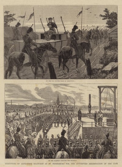 Poprava Alexandra Solovieffa v Petrohradě za pokus o atentát na cara od John Charles Dollman