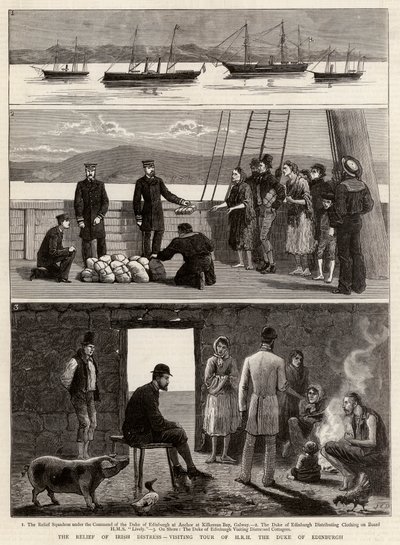 The Relief of Irish Distress, Návštěvní prohlídka HRH vévody z Edinburghu od John Charles Dollman