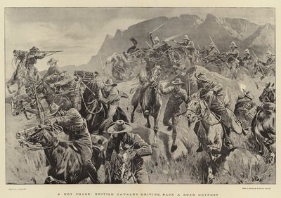 Horká honička, britská kavalerie zahání búrské stanoviště zpět od John Charlton