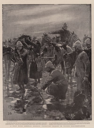 Odpočinek s generálem Frenchem, hlídkování koní v náročných podmínkách od John Charlton