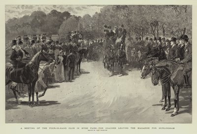 Setkání klubu Four-in-Hand v Hyde Parku, trenéři odcházejí z časopisu do Hurlinghamu od John Charlton