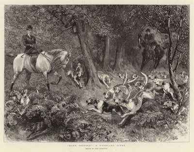 Hard Pressed, Woodland Scene od John Charlton