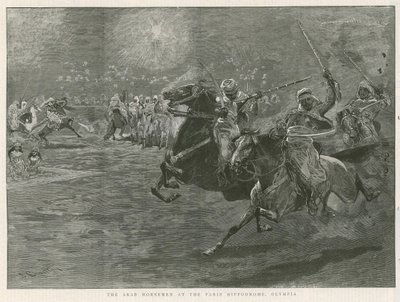 Arabští jezdci na pařížském hipodromu v Olympii od John Charlton