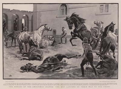 Heroes of the Omdurman Charge, 21. kopiníci na cestě na frontu od John Charlton