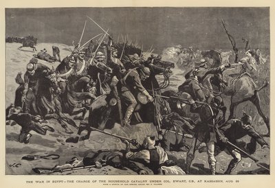 Válka v Egyptě, pověření domácí kavalérie pod vedením plukovníka Ewarta, v Kassassinu, 28. srpna od John Charlton