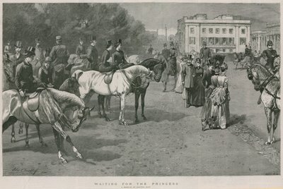 Čekání na princeznu: skica v Rotten Row, Hyde Park, Londýn od John Charlton