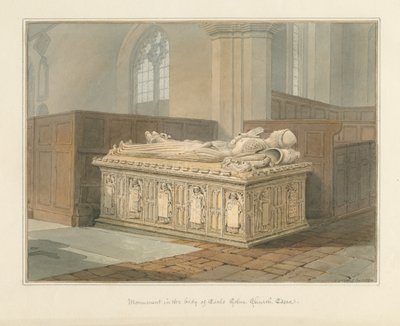 Essex - Earls Colne Church - Monument od John Chessell Buckler
