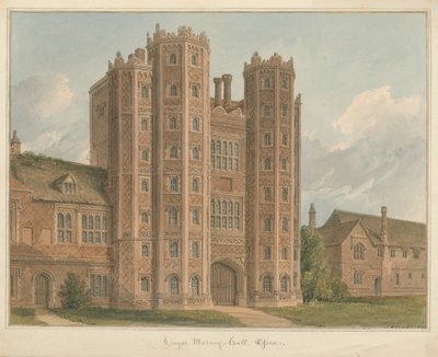 Essex - Layer Marney Hall, 1825 od John Chessell Buckler