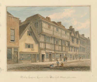 Gloucestershire – dům biskupa Coopera od John Chessell Buckler