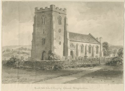 Kingsley Church: sépiová kresba, 1841 od John Chessell Buckler