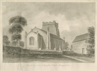 Kingsley Church: sépiová kresba, 1841 od John Chessell Buckler