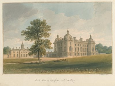 Norfolk - Houghton Hall, 1826 od John Chessell Buckler