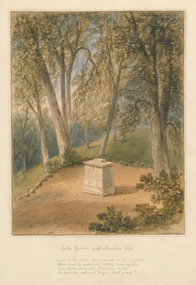 Somerset - Batheaston Villa Garden, 1827 od John Chessell Buckler
