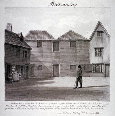 Zasedací dům reverenda Whitakera, Long Walk, Bermondsey, Londýn, c1828 od John Chessell Buckler