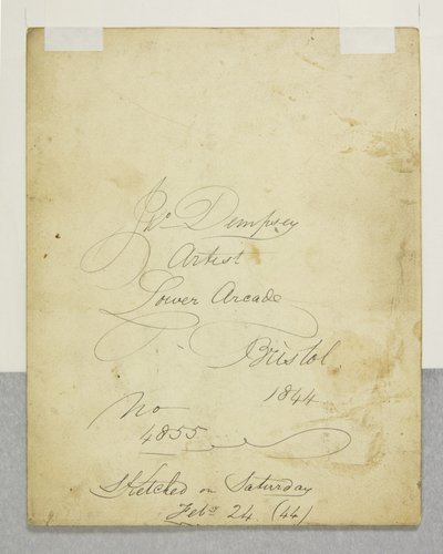 Portrét mládí, verso od John Church Dempsey