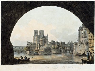 Paris: Notre Dame - v “”Paris vu par J.C. Mats”, ed. Miller, Londýn od John Claude Nattes