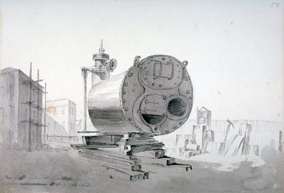 Parní stroj, New Road, Islington, Londýn, 1808 od John Claude Nattes