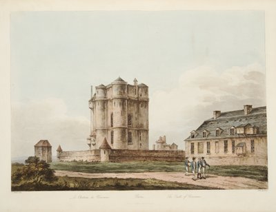 Zámek Vincenne, ilustrace z Versailles, Paříž a Saint Denis, hospoda. 1810 (akvatinta) od John Claude Nattes