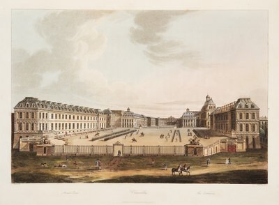The Entrance, ilustrace z Versailles, Paříž a Saint Denis, hospoda. 1805 (akvatinta) od John Claude Nattes