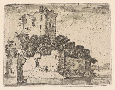 Hrad Loch Orr od John Clerk, of Eldin