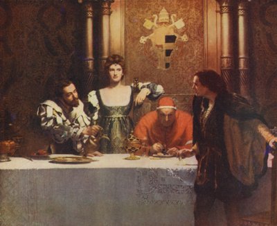 Sklenka vína s Caesarem Borgiou od John Collier