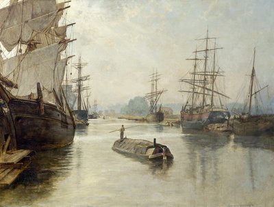 Gloucester Docks, před rokem 1922 od John Collier