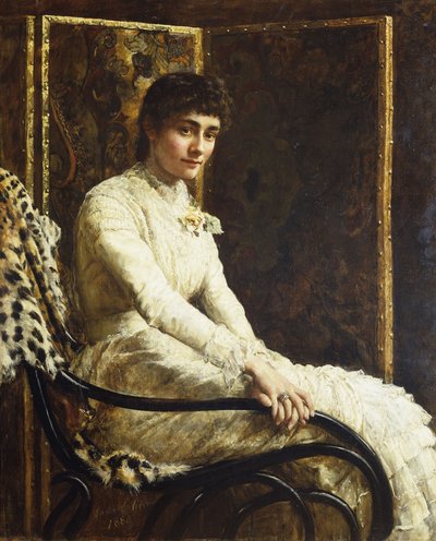 Portrét umělcovy manželky Marian Huxley v jejích svatebních šatech, 1880 od John Collier