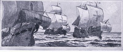 Poslední cesta Henryho Hudsona-1610. Obsazení zmítané vzbouřenou posádkou, Newnes Pictorial Knowledge vydané nakladatelstvím Newnes, kolem 50. let 20. století od John Collier