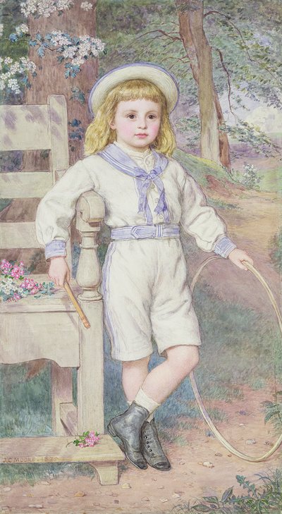 Chlapec s obručí od John Collingham Moore