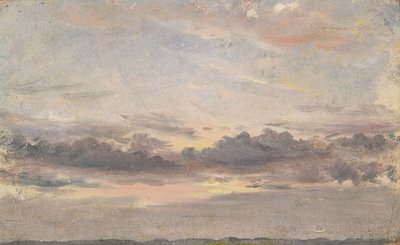 A Cloud Study, Sunset, c.1821 (olej na papíře na papírové desce) od John Constable