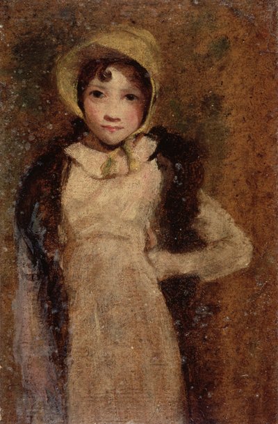 Dívka, považovaná za dceru umělce (olej na papíře položený na desce) od John Constable