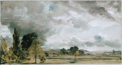 Pohled na Salisbury z Knihovny arciděkanského Fisherova domu (olej na plátně od John Constable