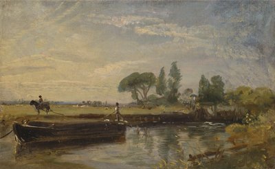 Barka pod zdymadlem Flatford od John Constable